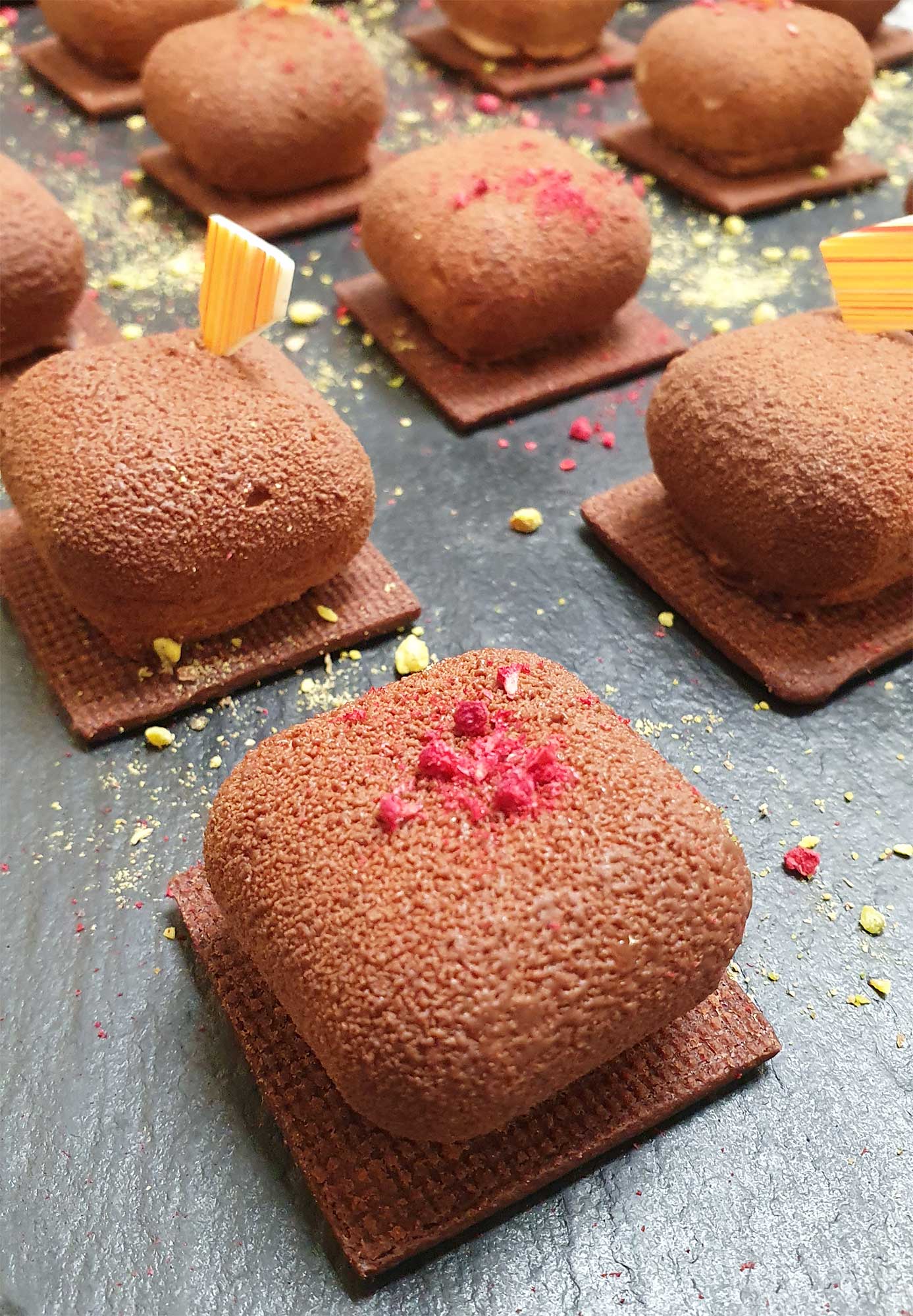 Bársonyfújásos narancsos csoki kocka