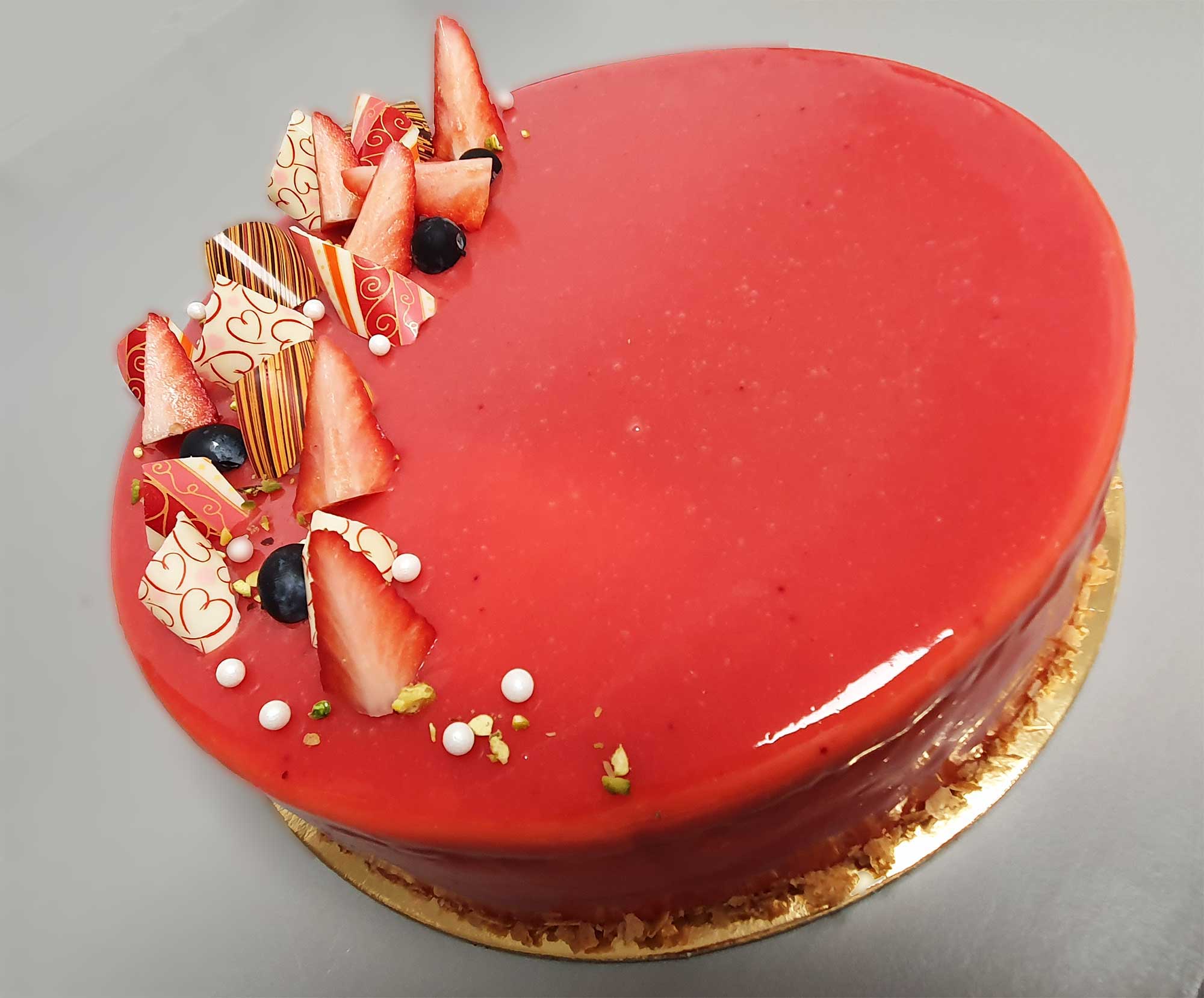 Tükörglazúros epertorta