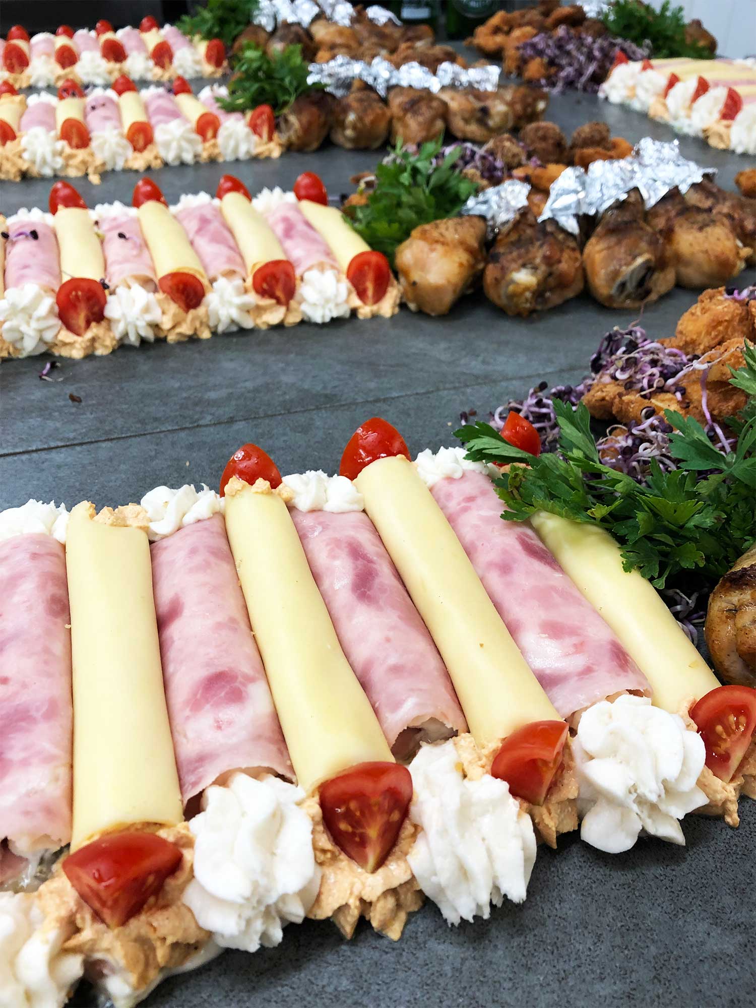 Sonka és sajt tekercs